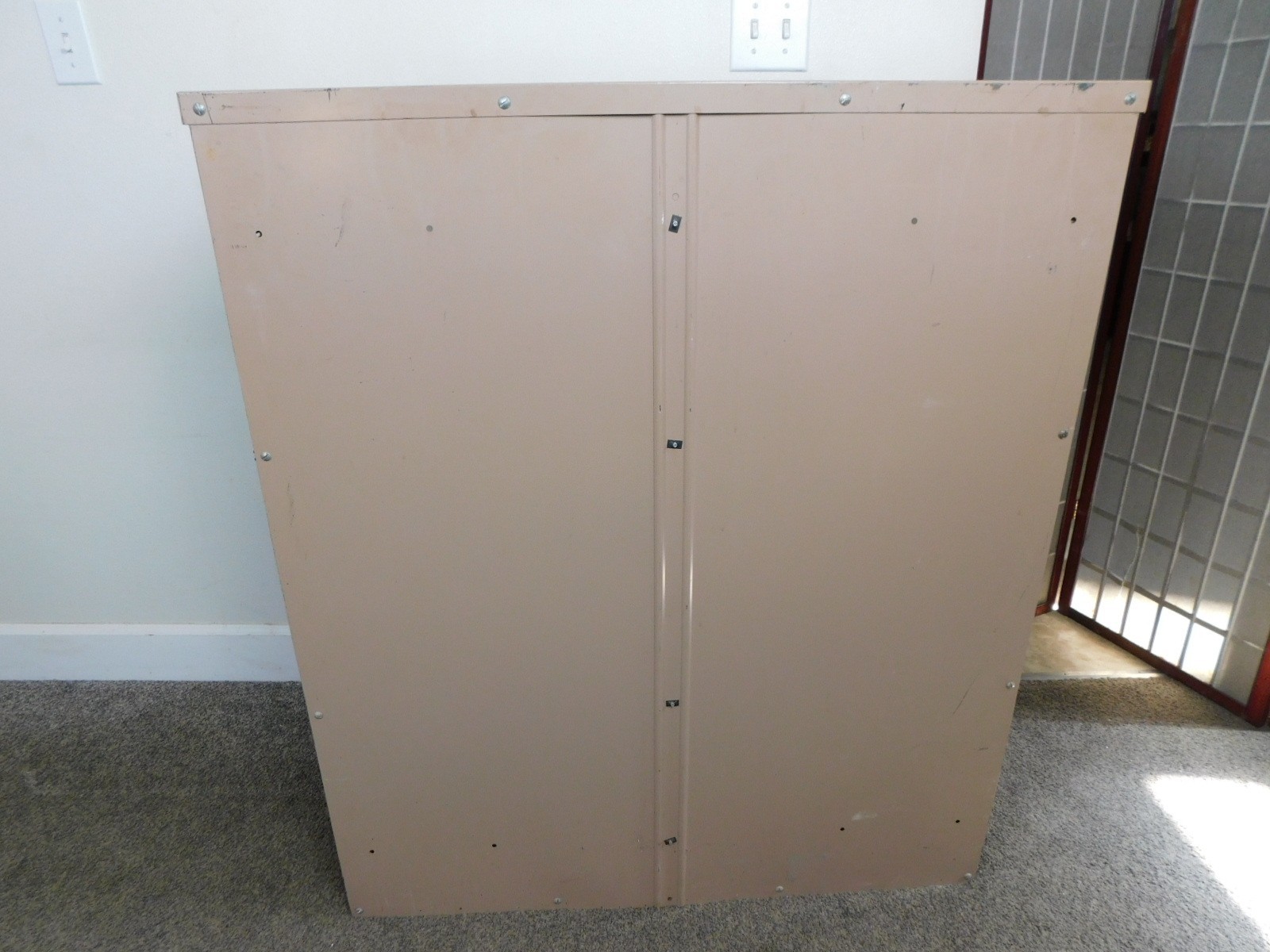 Large Steampunk Industrial Metal Adjustable Shelves Bookcase 42x36x12 VTG -SHIPS