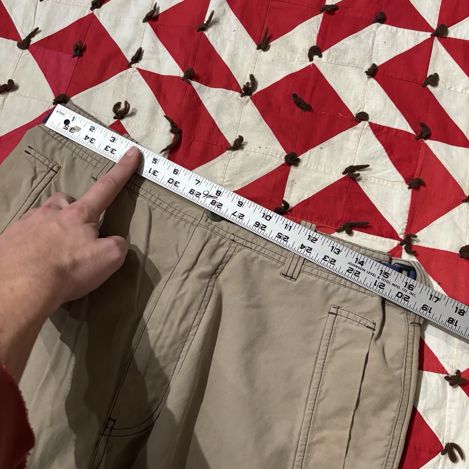 Vintage Y2K Abercrombie And Fitch Beige Cargo Pants Mens As Is Worn