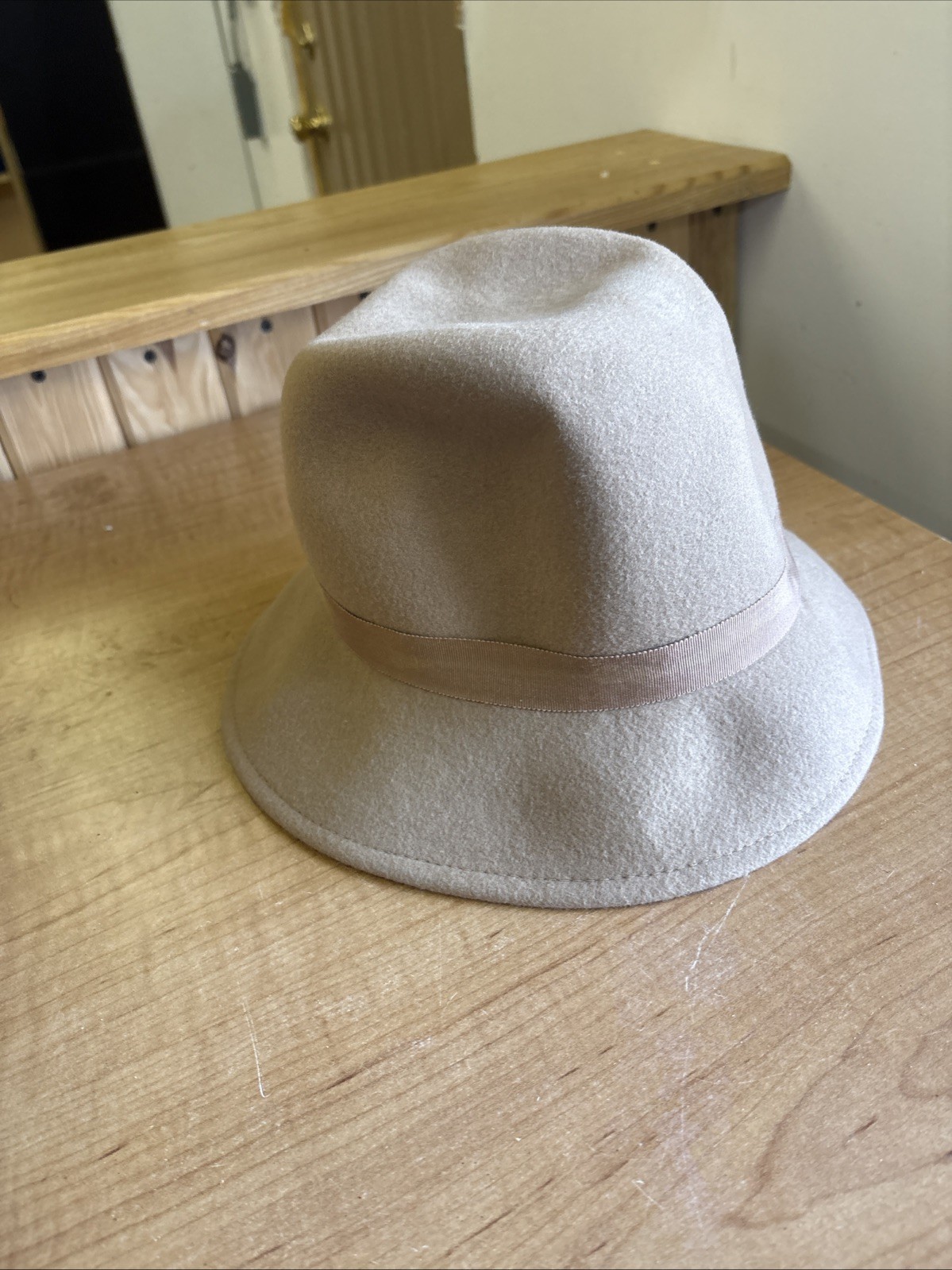 Vintage Women's Doeskin Felt Hat 100% Wool Geo. W. Bollman Feathers 🔥🔥🔥