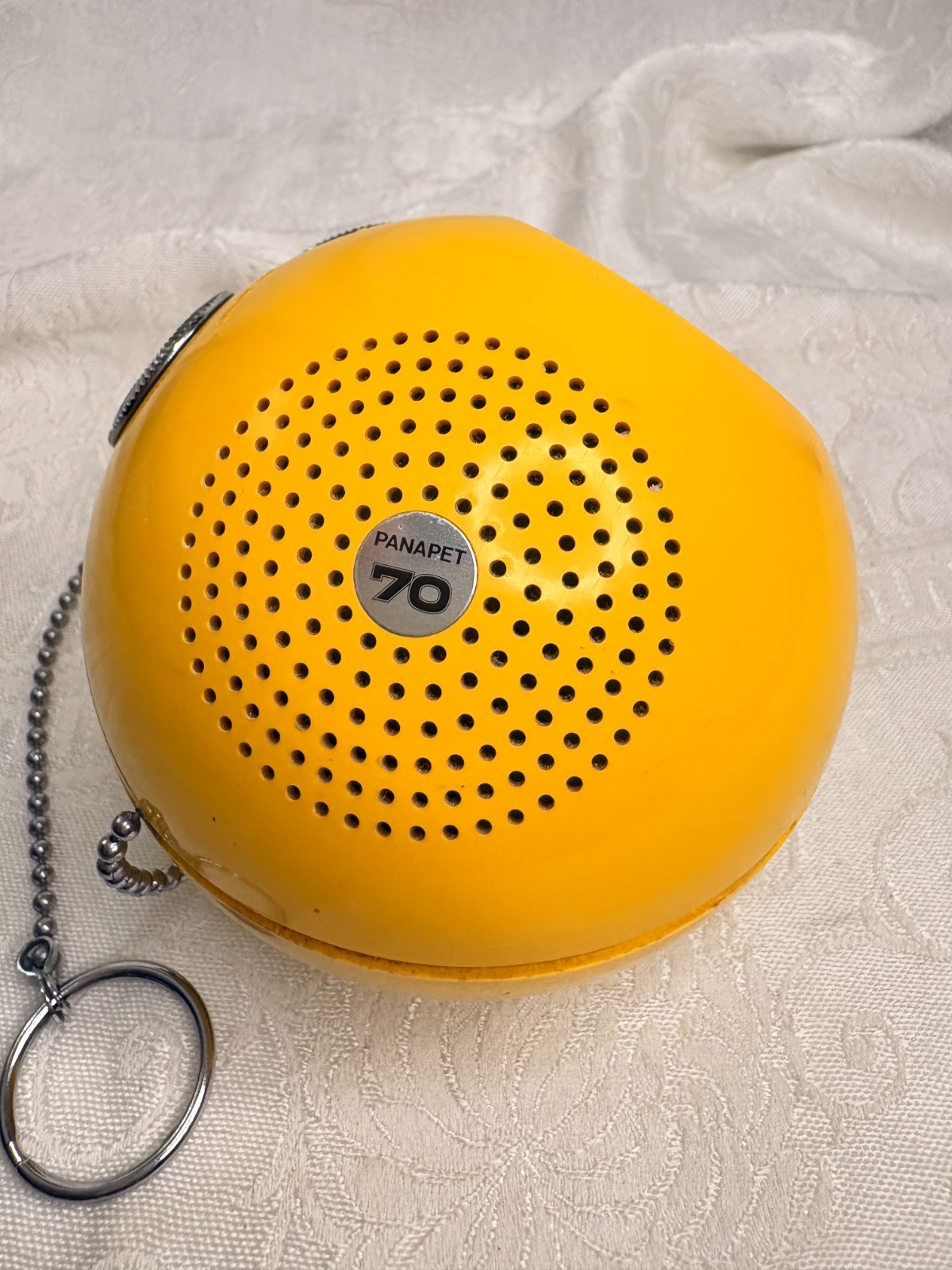 Panasonic Panapet Ball AM Radio Transistor Yellow R-70 Space Age Working Vintage
