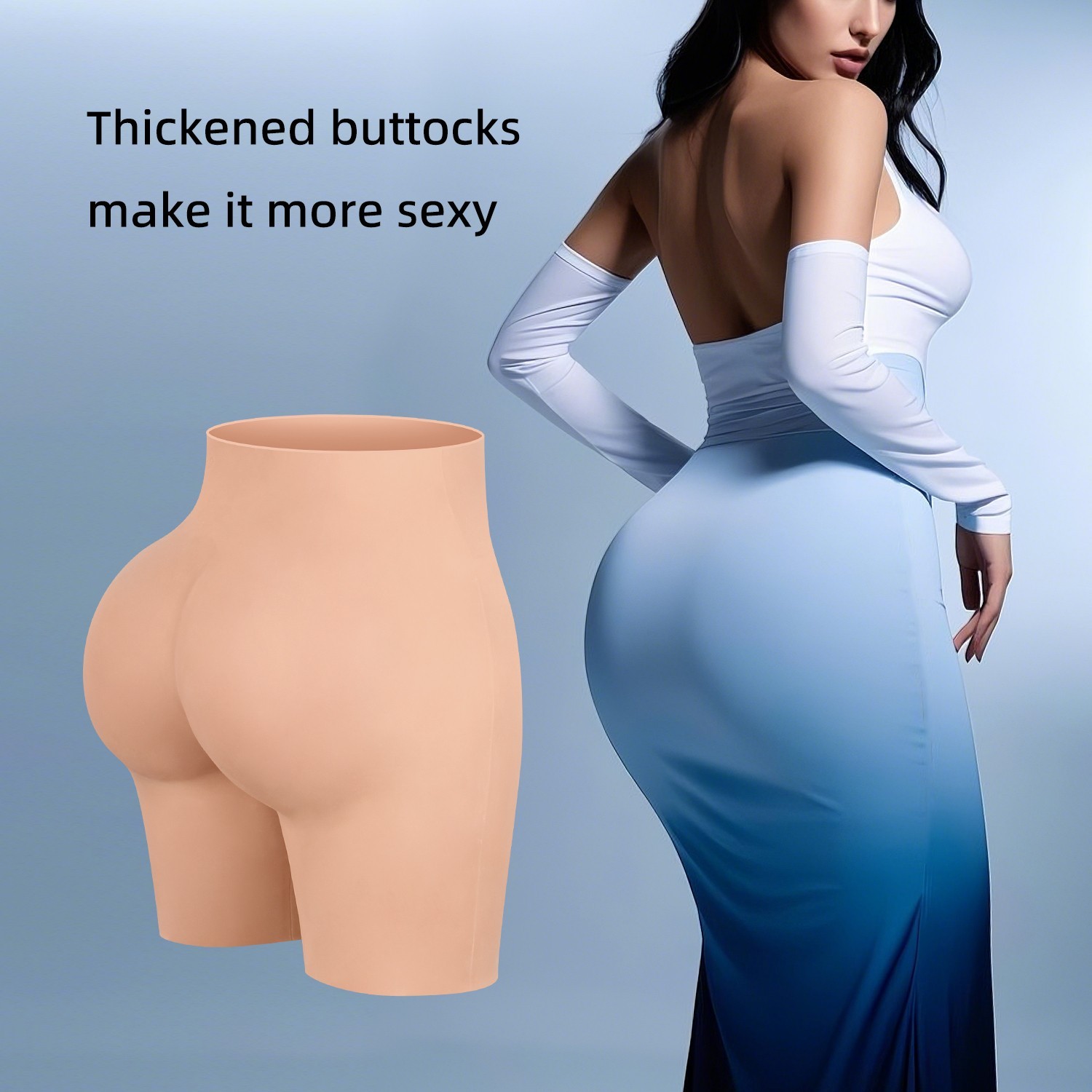 Silicone Hip Enhancer Pants Fake Ass Panties Can Pee and Insertion,Crossdressing