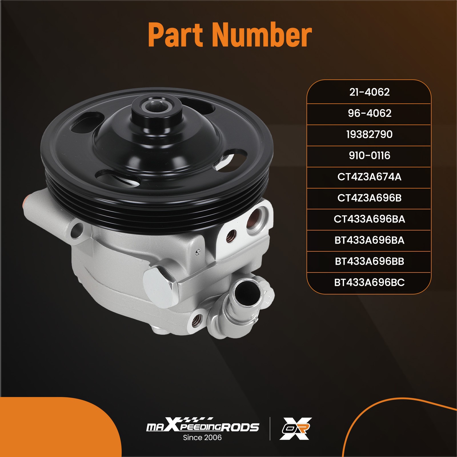 Power Steering Pump For Ford Edge 3.5L 3.7L 2011-2014 21-4062 CT4Z3A674A