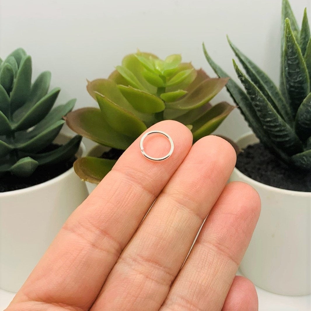 10mm, 18g, Silver Plated Open Jump Rings - US Seller