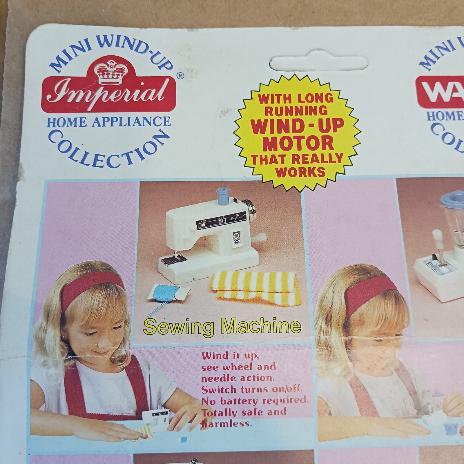 Vintage 1988 NOS Imperial Toy Corp. Mini Wind-Up Home Appliances Collection 6839