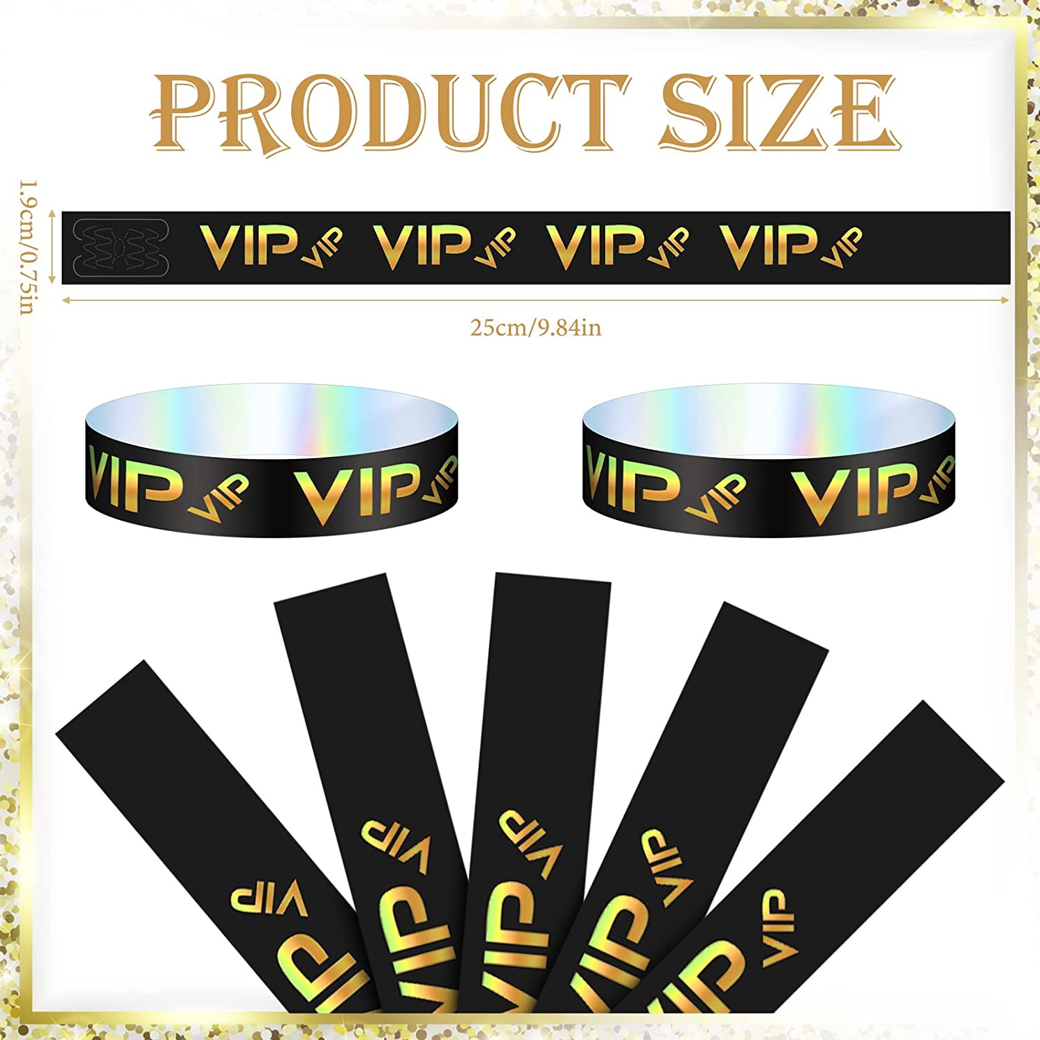 500 Pack VIP Plastic Wristbands Party Wristbands for Events VIP Wristbands