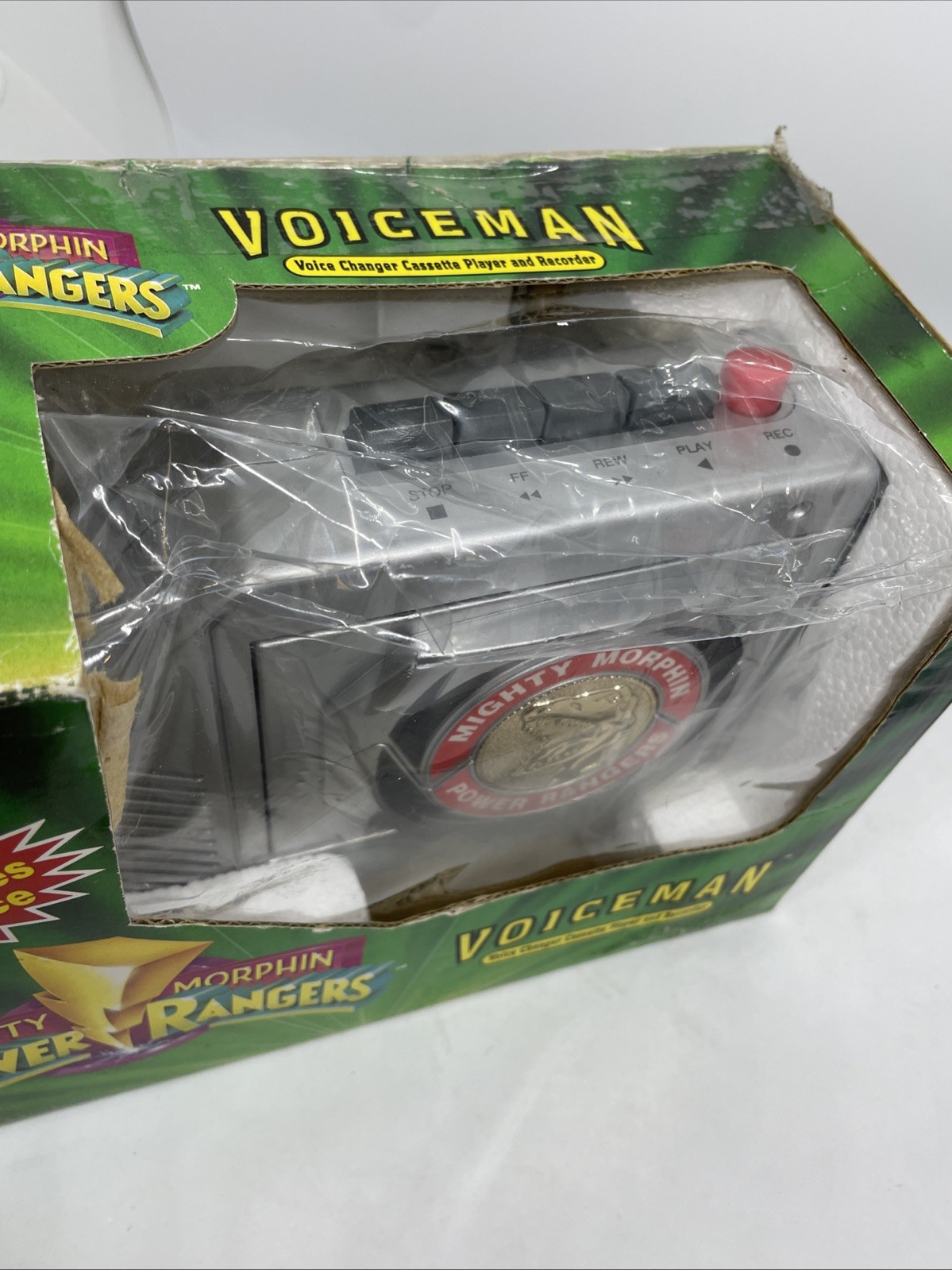 Power Rangers Voiceman Voice Changer Cassette Player/Recorder NM Complete W/tape