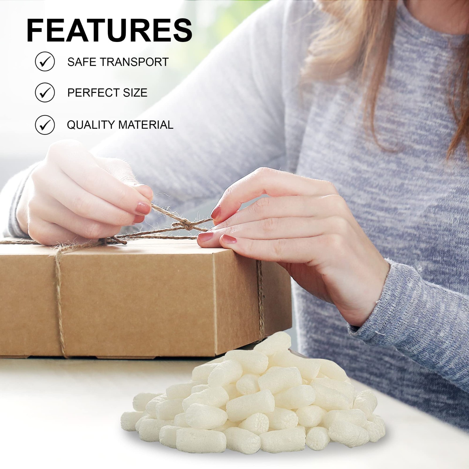 MT Products Off-White Packing Peanuts - Bulk Shipping Peanuts for Fragile Times