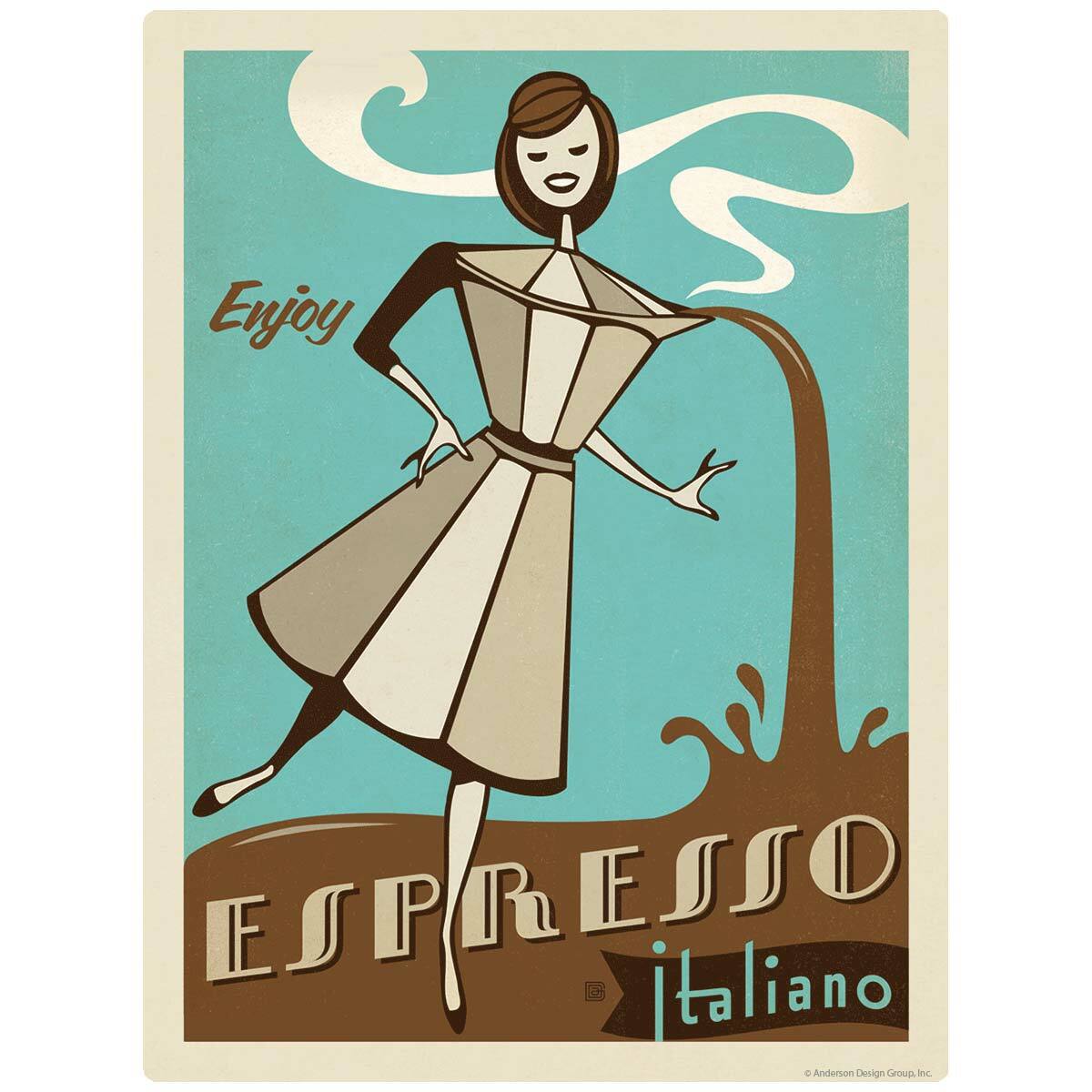 Espresso Italiano Coffee Decal Peel and Stick Decor