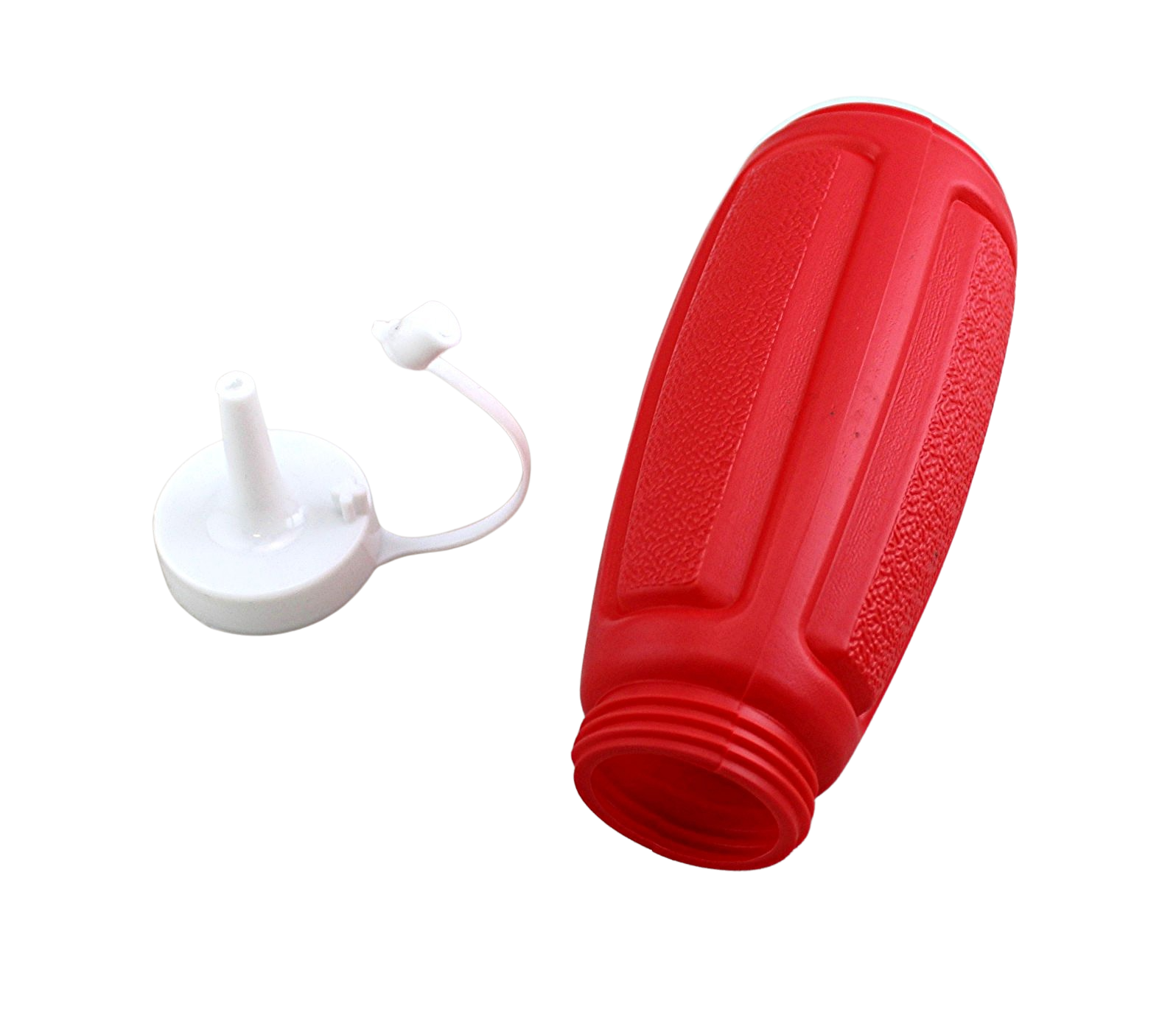 2 Piece Plastic Squeeze Mustard Ketchup Salad Dressing Condiment Set with Cap