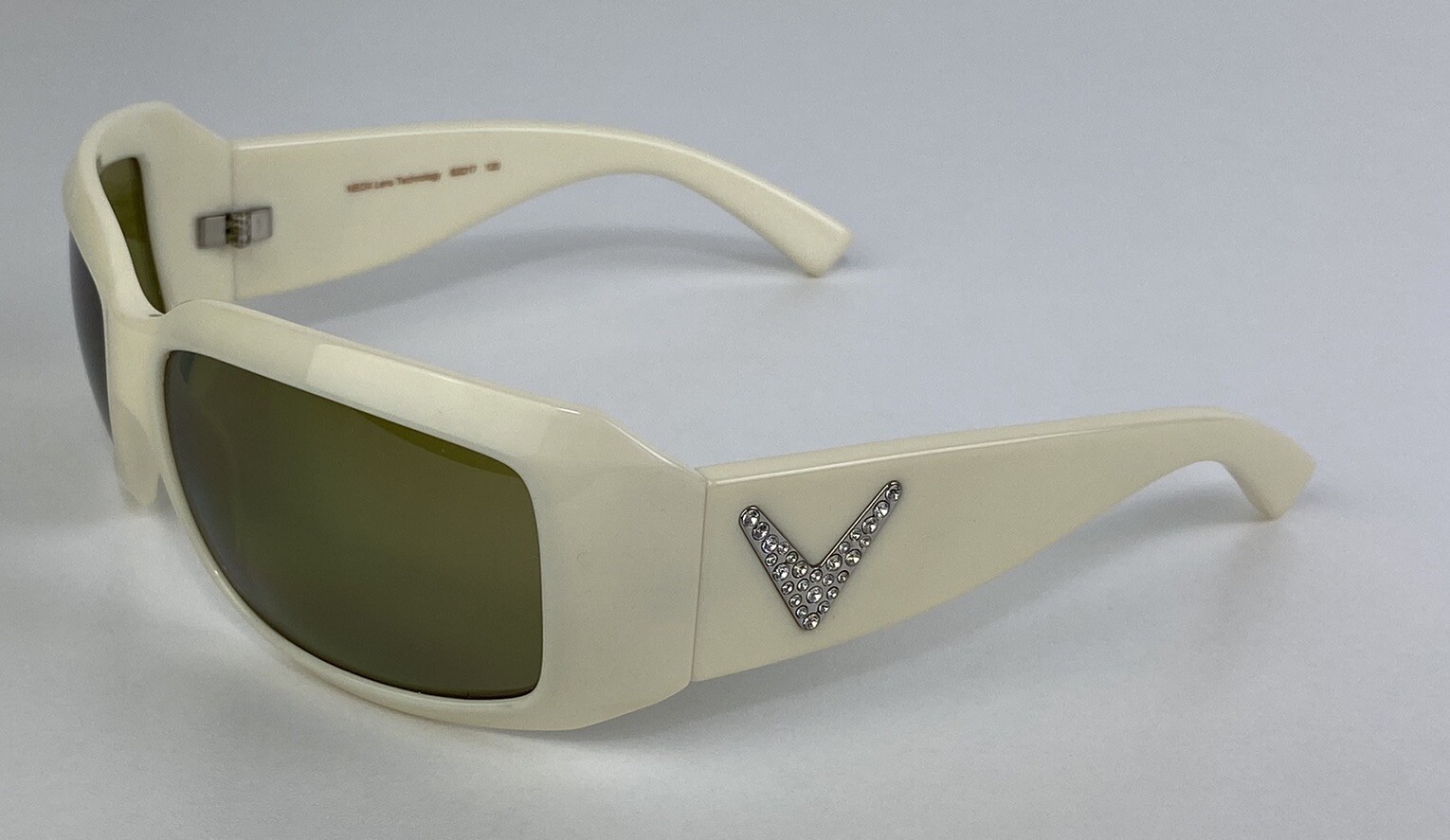 Callaway White Golf Sunglasses Green NEOX Lenses Rhinestones C410WH G