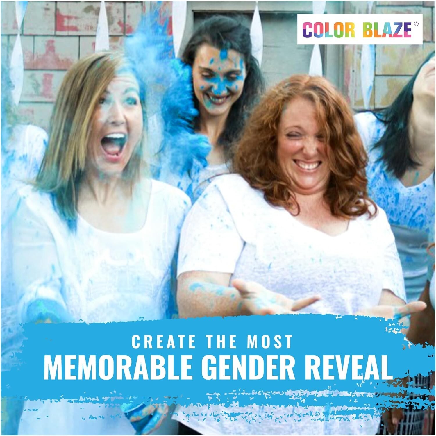 Color Blaze Black Out Gender Reveal Blue Colored Powder Burnout (2lbs Blue)