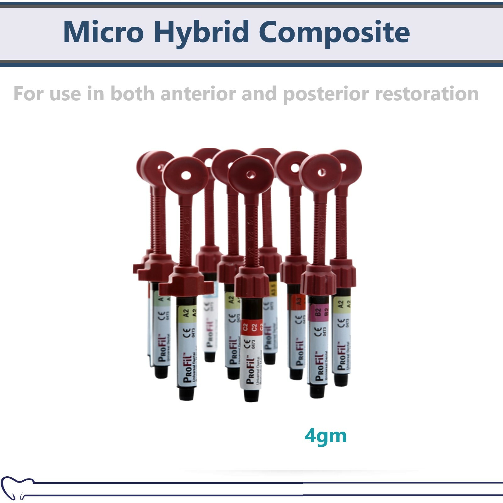 Dental Silmet ProFil Dental Micro Hybrid Composite All Shades - Syringe 4g.