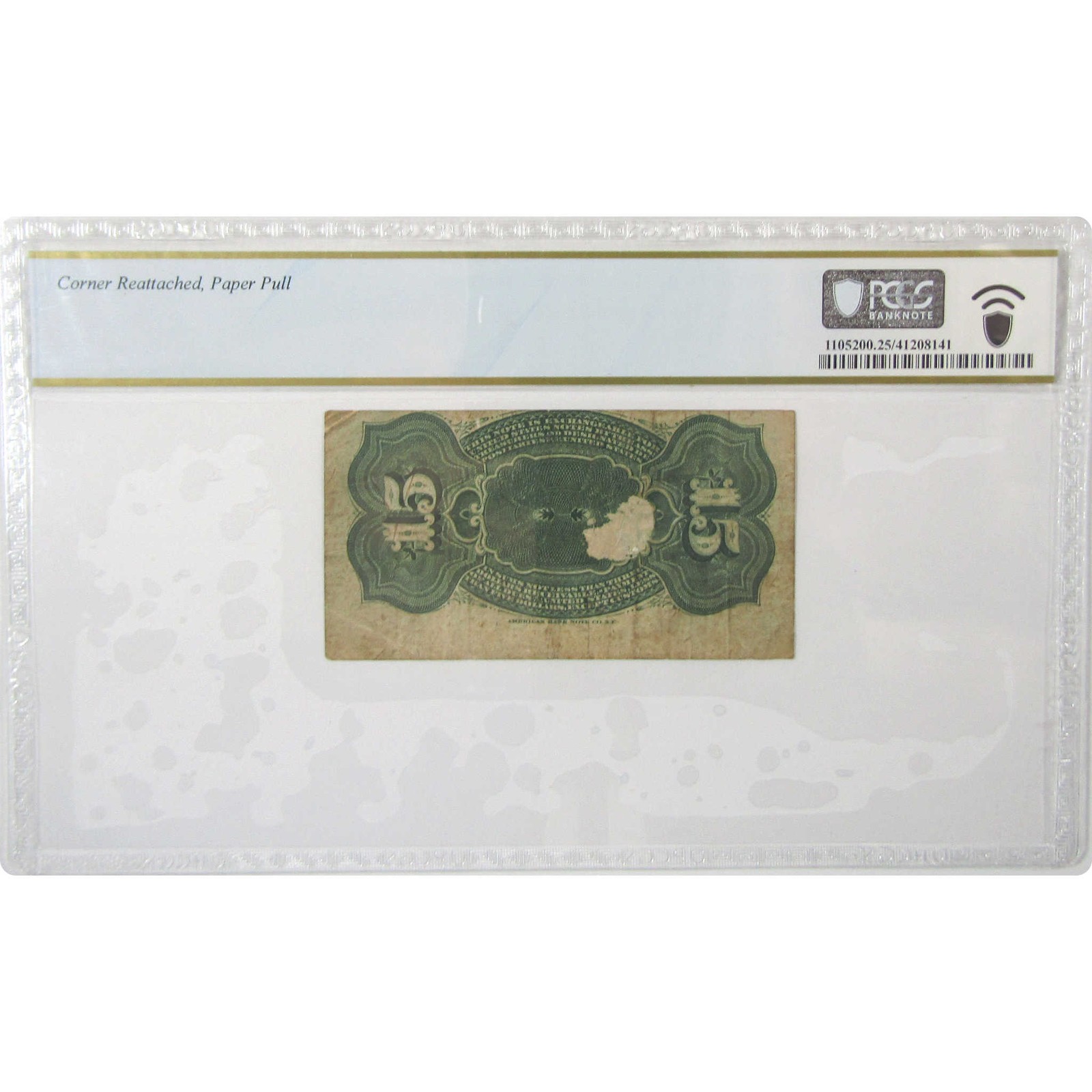 15c Fractional Note Fourth Issue FR1267 VF 25 Details PCGS SKU:I23287