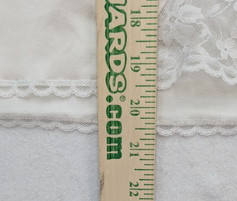 Vintage Women's Slip Skirt Ashley Taylor Size M White Half Lace Trim