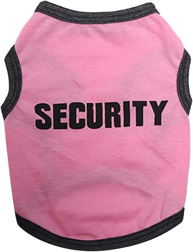 Security Dog T-Shirt Dog Shirt Dog Vest Puppy Shirts Cat Top Tee Puppy Clothing