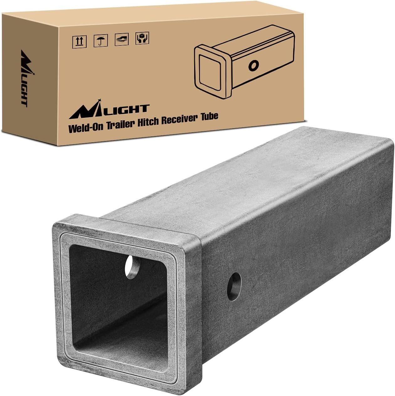 Hitch Adapter 6 Size Combo Bar Trailer Receiver Tube Weld-on Raw Steel Hitch Bar