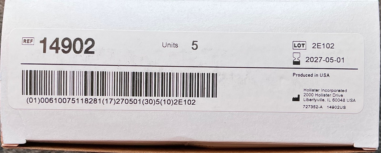 14902 Skin Barrier by Hollister 1-3/4" (44 mm) to 3/4" (19mm) Sealed 5 per Box