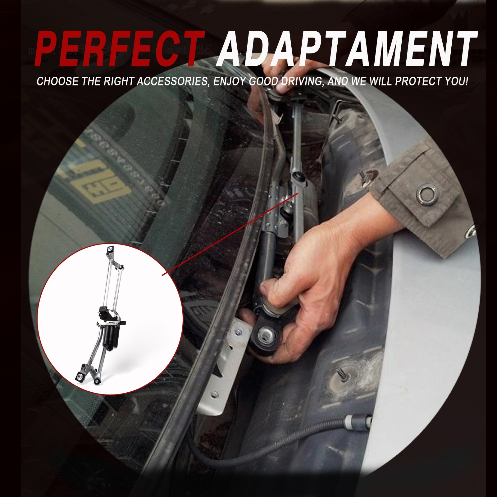 Front Windshield Wiper Linkage with Motor For Land Rover LR2 2008-2015 LR002253