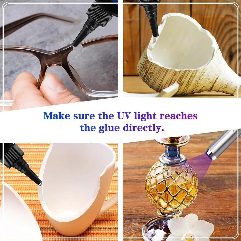 UV Resin Kit with Light 60G UV Glue for Bonding & Curing in Seconds Professional