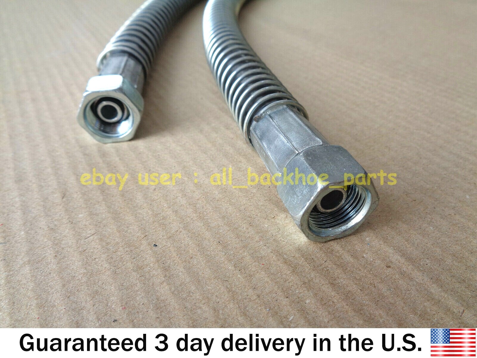 JCB BACKHOE - HOSE 3/8 BSP 800 MM WITH SPRING GUARD, 2 PCS. (PART NO. 612/80156)