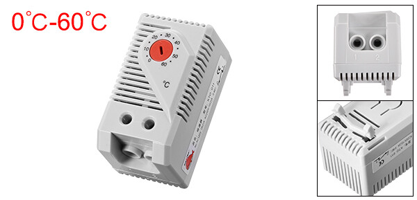 Mechanical Thermostat 0-60℃ Adjustable Compact N.C Temperature Controller Switch