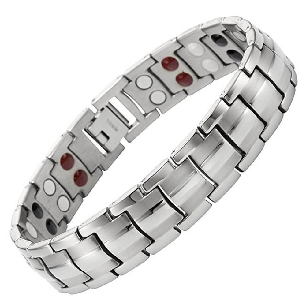 MENS Magnetic Therapy Bracelet 4 Elements Balance Energy Arthritis Pain Relief