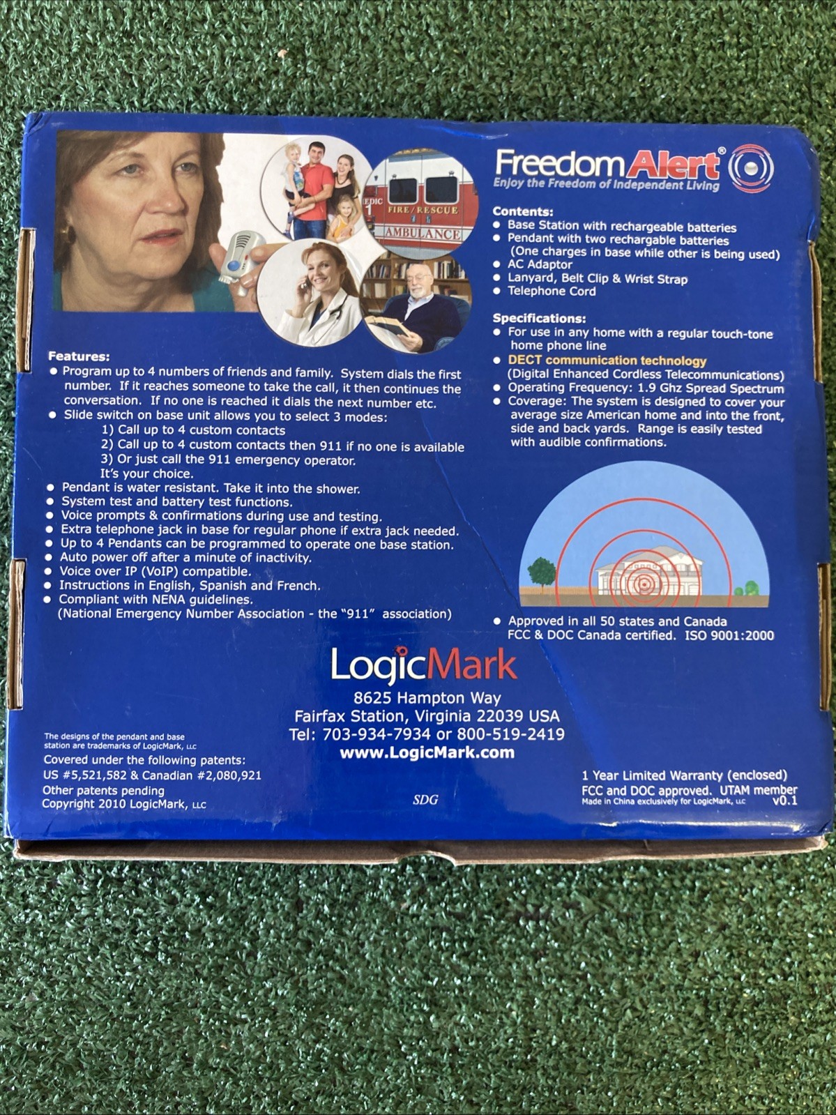 LogicMark 35911 Freedom Alert Personal Emergency Response System (OKEB-02-045)