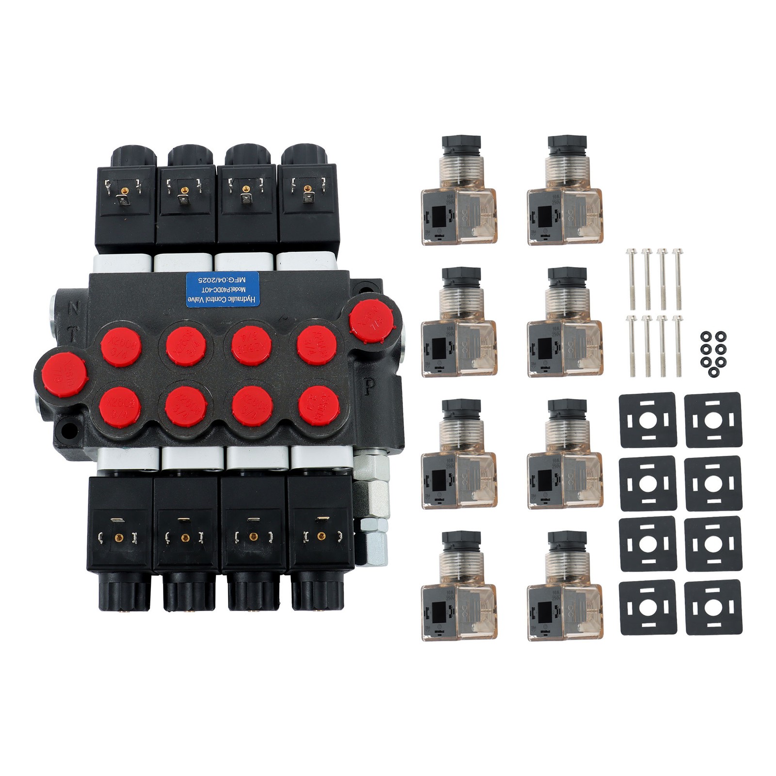 Heavy Duty 4 Spool Hydraulic Control Valve 12V DC 13 GPM 3600 PSI