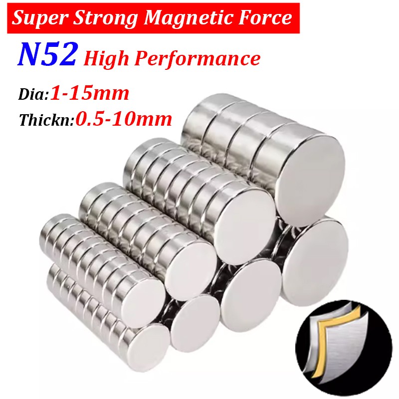 N52 high-performance strong small NdFeB magnet with diameter of 1/1.5/2/3/4-15mm