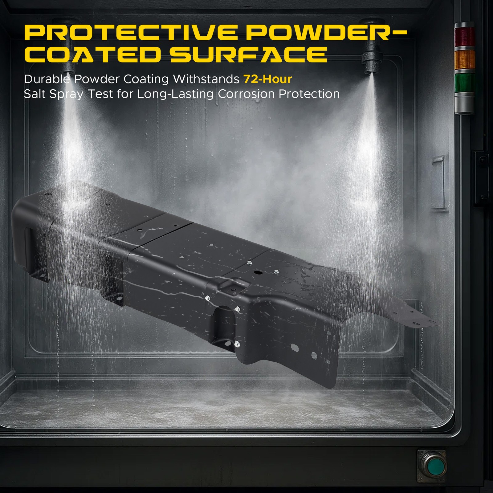 VRC Steel Gas Fuel Tank Skid Plate For Jeep Wrangler JK 4-Door 2007-2018 Black