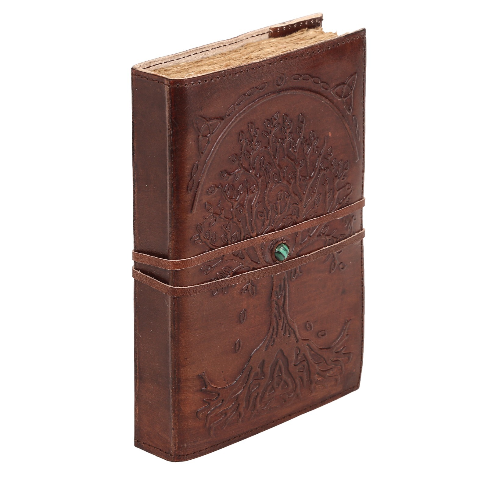 Leather Journal Refillable Lined Paper Tree of Life Handmade writing Notebook