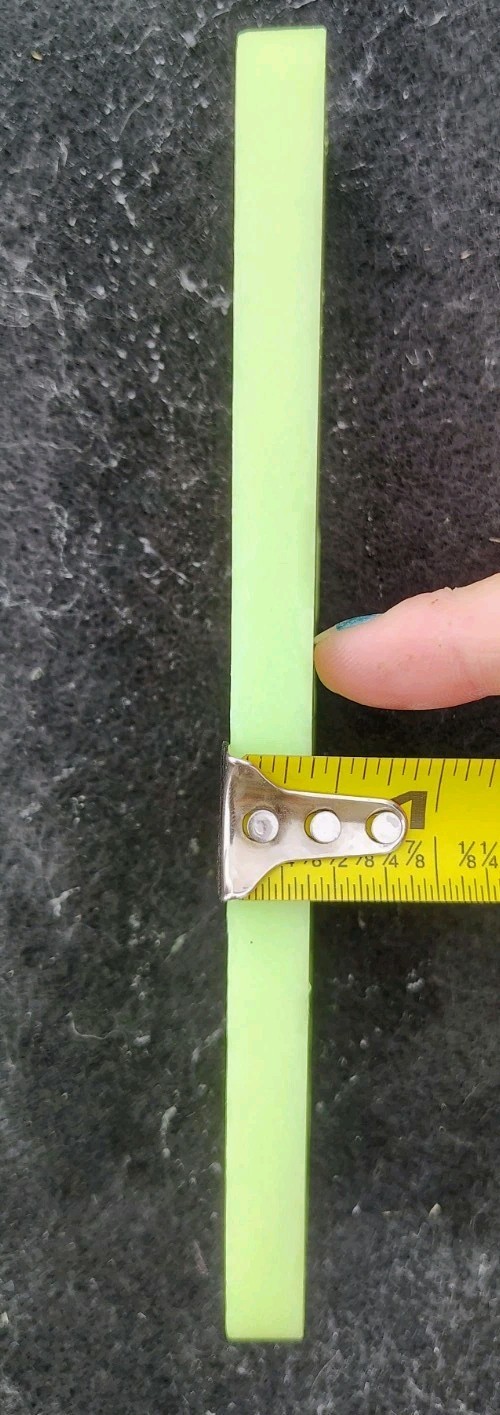 Rare Glass Green Glow In Dark Slab Cabochon Slab Rave Craft Flintknapping