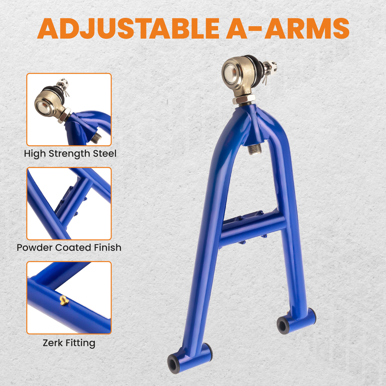 Adjustable Extended Front A-Arm +2 +1 in. for Yamaha Banshee 350 YFZ350 91-06