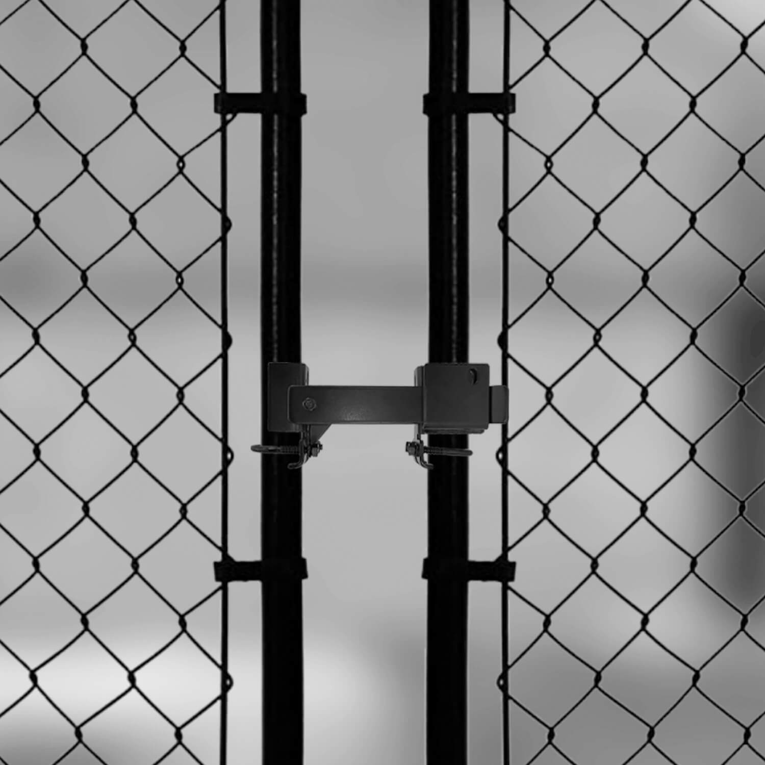 Black Strong Arm Double Gate Latch - Commercial and Residential