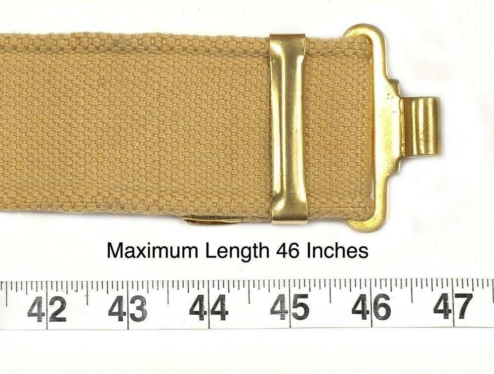 British WW2 P37 Equipment Belt Khaki adjusts 23" to 40"