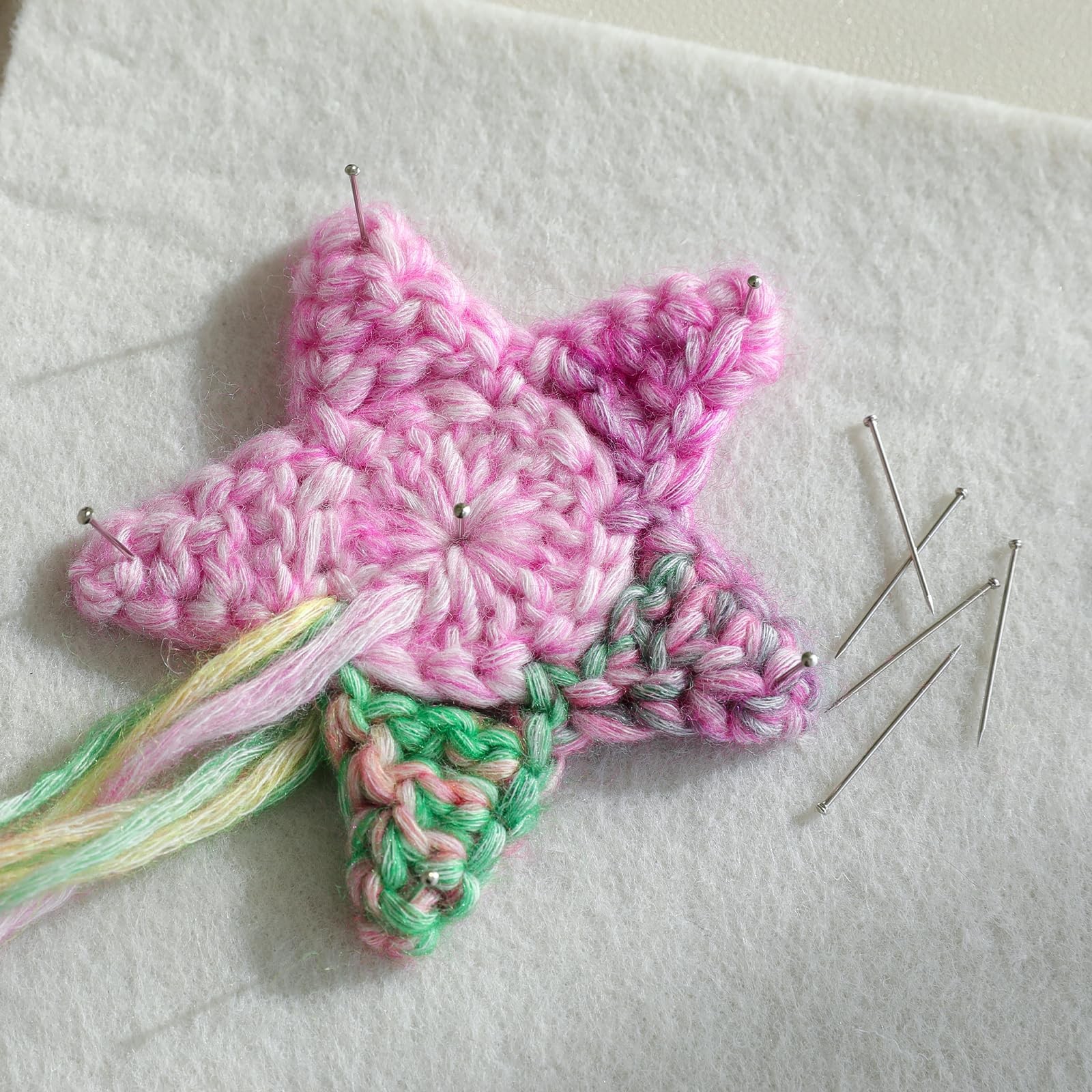 500Pcs Flat Head Sewing Pins, 1 Inch Straight Pins for Fabric, Heavy Duty Sta...