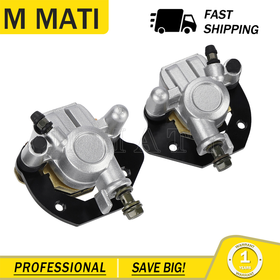 Front Left & Right Brake Calipers For Suzuki QuadRacer 250 LT250R 1985 - 1992