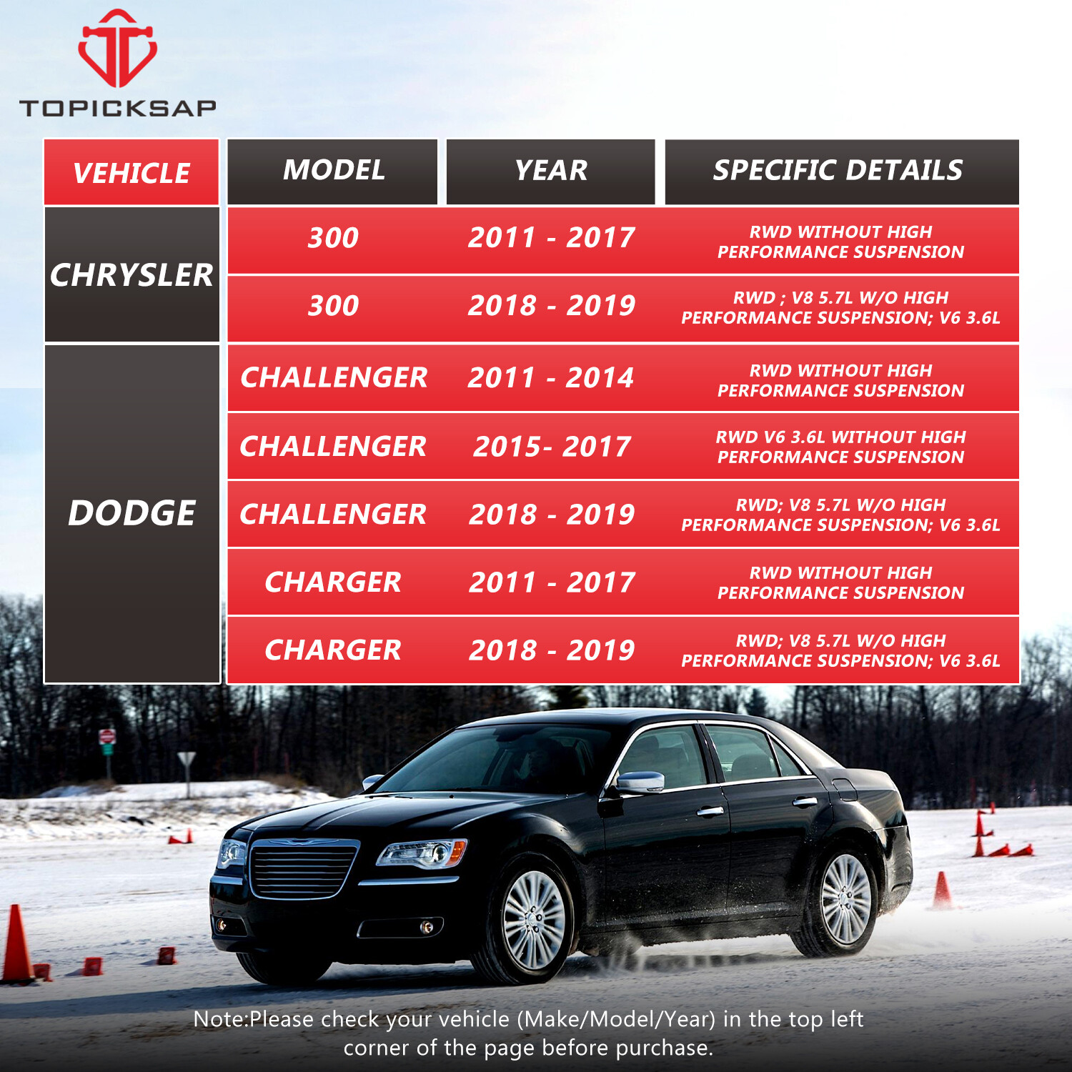 Front Lower Forward Rearward Control Arm for 2011-2019 Charger Chrysler 300 RWD