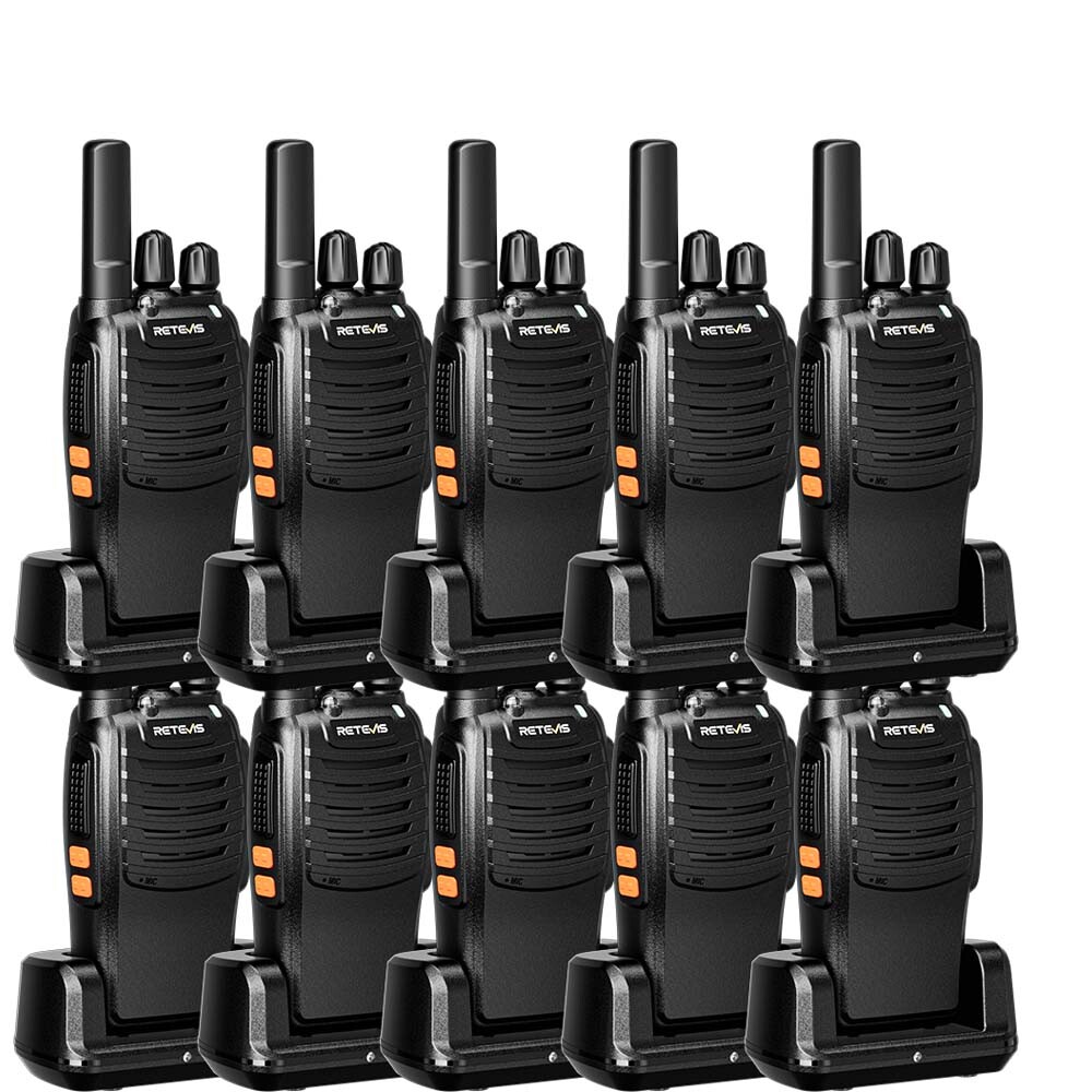 Retevis H777 walkie talkie long range Rechargeable 2W FRS Two Way Radios 10 Pack