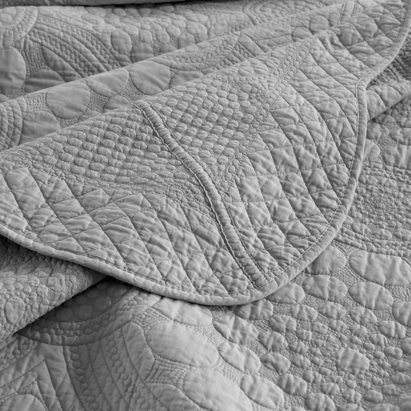 3PCS Cotton Oversized Bedspread Set Coverlet Set Lightweight Quilt Set