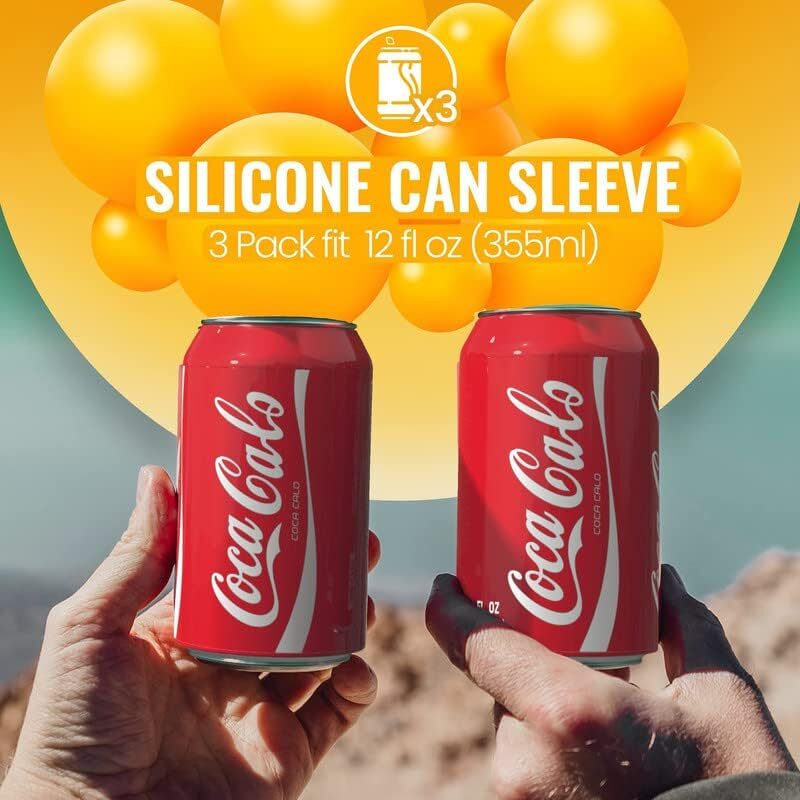 Silicone Beer Can Covers Hide A Beer (3 PACK) Coca Cola Sleeve Koozie 12oz U.S.