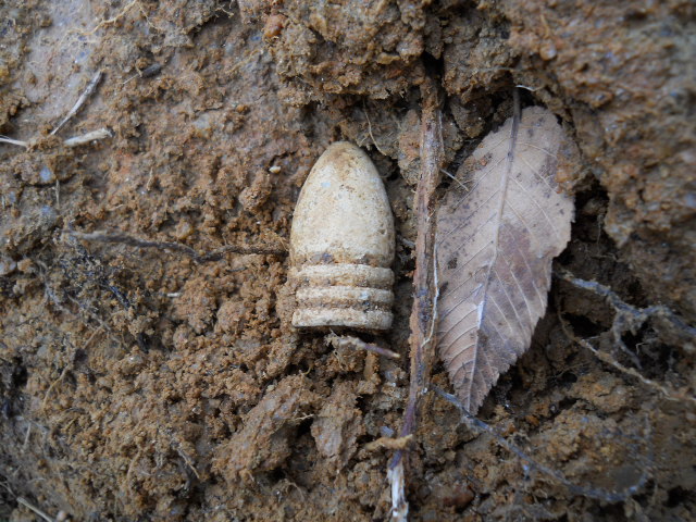 Old Rare Vintage Antique Civil War Relic Miniball Appomattox Virginia with Soil