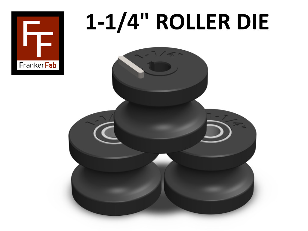 TR60 Tube Roller Dies, 1-1/4” Round Tubing for TR-60 Bender, Full Set