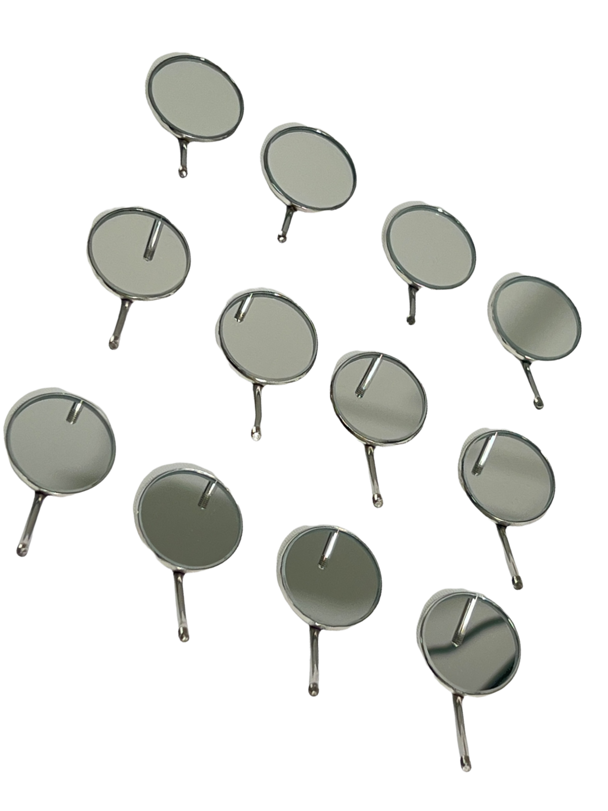 New Premium 12 x Dental Mouth Mirror heads Cone Socket #5 Plain + Free Handle