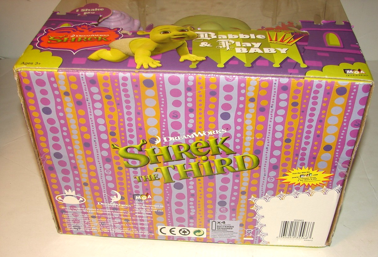 2007 SHREK The Third Babble & Play BABY OGRE 12” MGA Entertainment *NEW* NOS