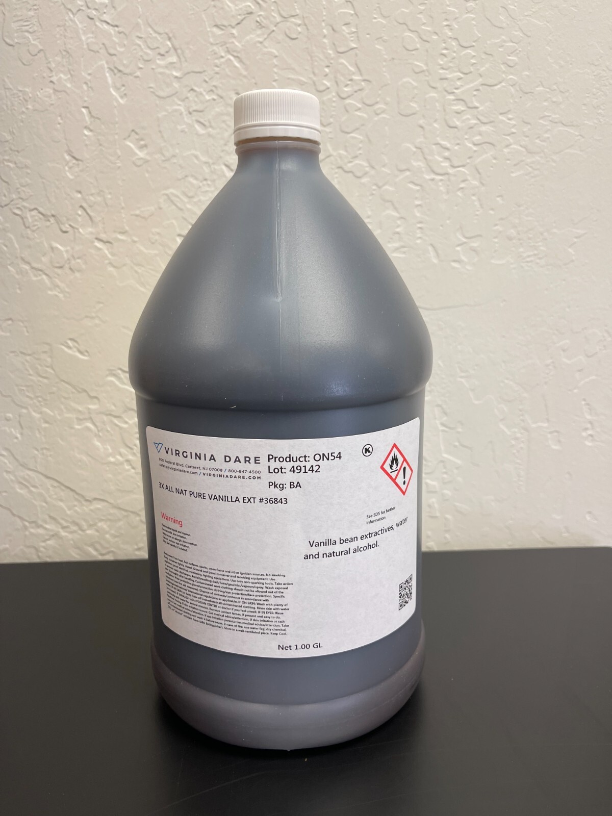 Virginia Dare All Natural Vanilla Extract 3X - 1 gallon