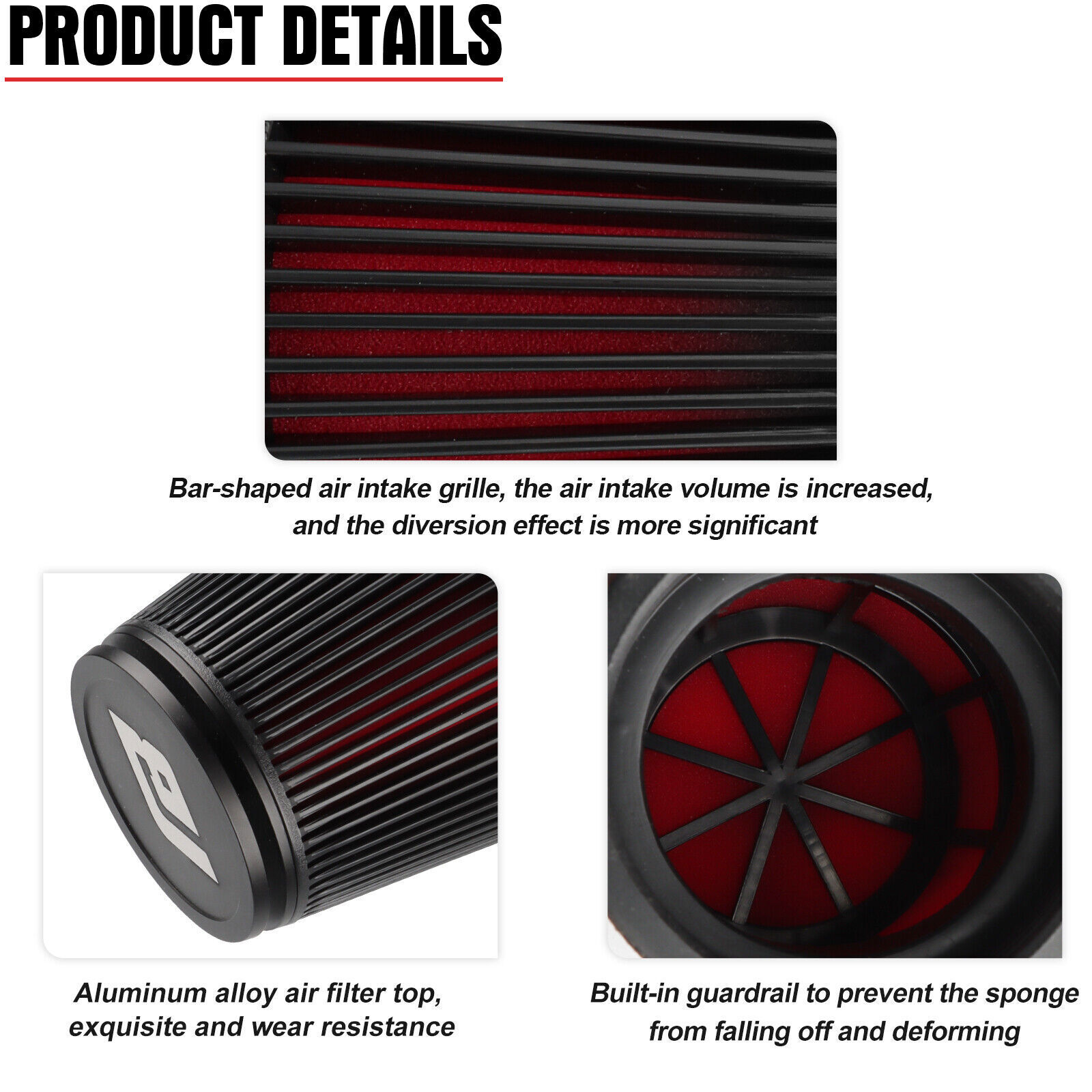 NIBBI Set of 4 High Flow Air Filter 54mm Pod For Honda CB650/750/900/1000/1100