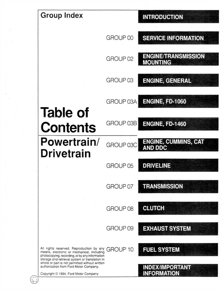 1995 Ford L-Series Truck Shop Service Repair Manual Book Engine Drivetrain OEM