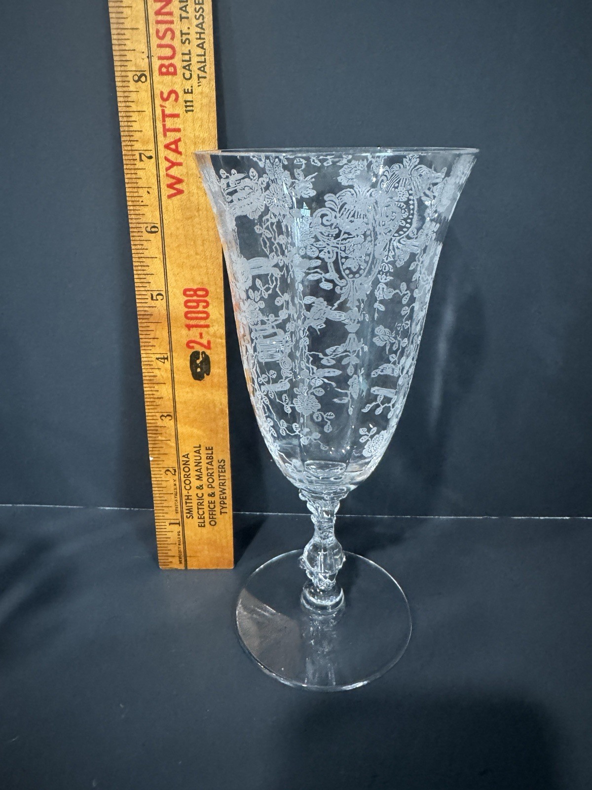 Vintage Cambridge Rose Point Etched Glassware. Mint!