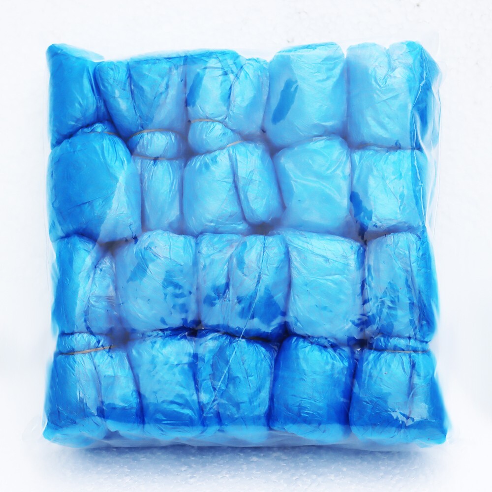 100 pieces of High Elastic Disposable Plastic Shoe Covers Hotel/Home Waterproof
